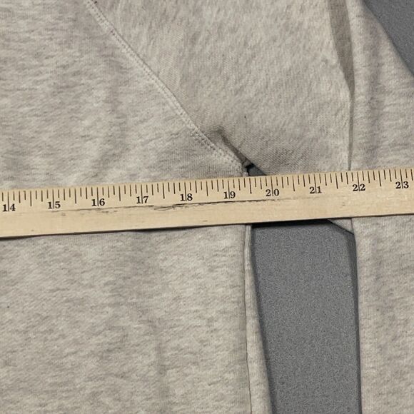 Athleta Roamer Sweatshirt Medium‎ Heathered Beige Oatmeal Zipper Back Layered - Picture 6 of 11